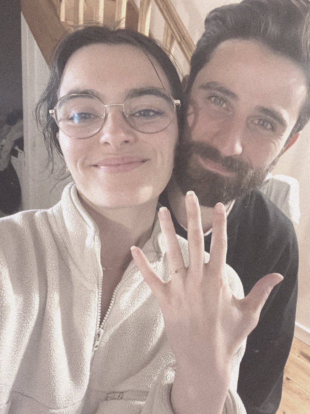 Emma et Hugues, juste après le oui